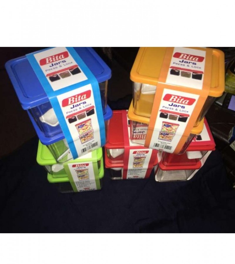 2 Piece Jars Storage Boxes with Air Tight Lids