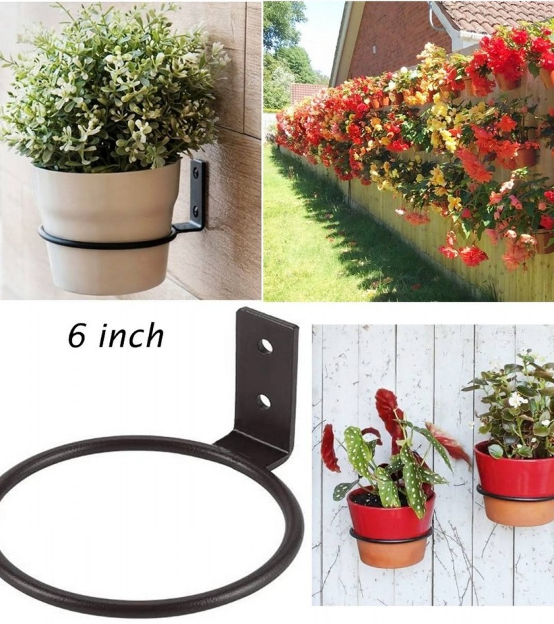 6 Inches Wall Mount Heavy Duty Indoor Outdoor Wall Decor Garden Plant Flower Pot Hanging Rack Stand
