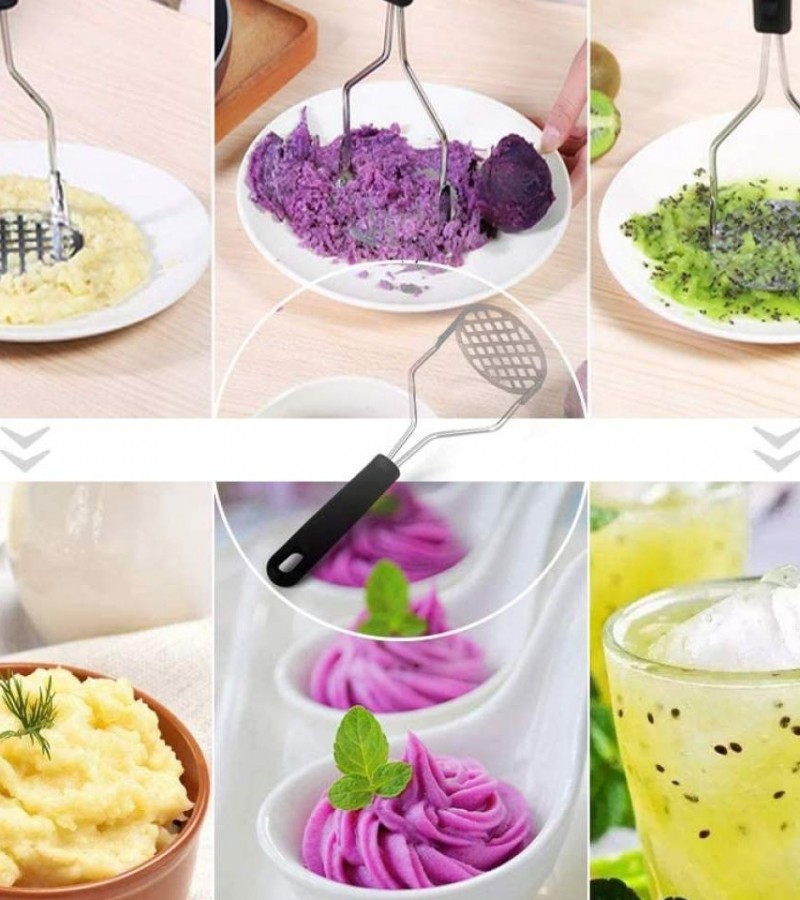A.O Potato Masher Stainless Steel Heavy Duty Kitchen Tool