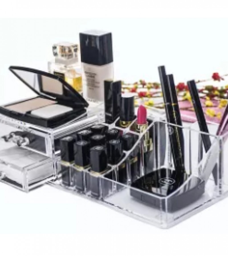 Clear Acrylic Cosmetic Organizer Makeup Drawer Organizer Lipstick Liner Brush