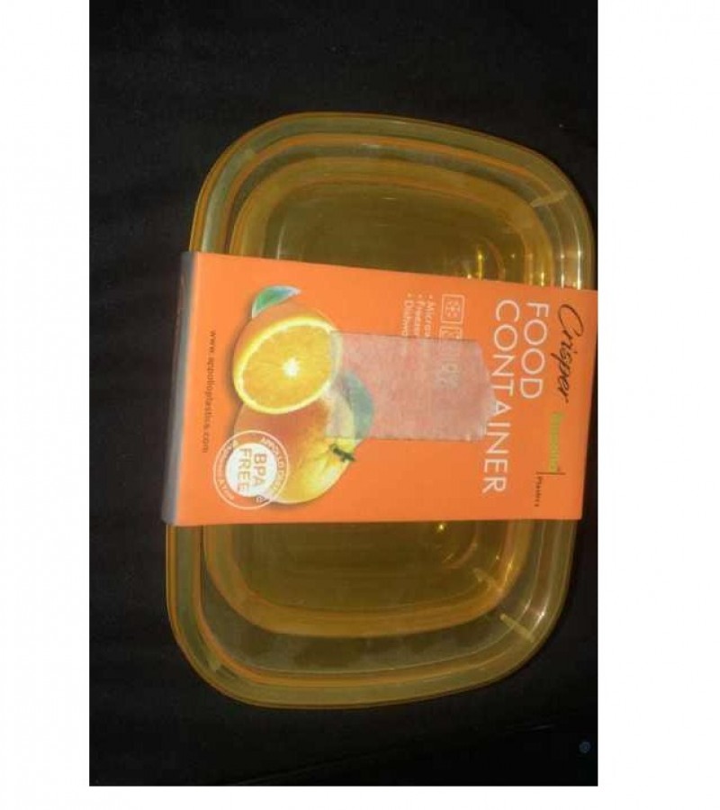 Crisper Container Storage Boxes -Set of 3
