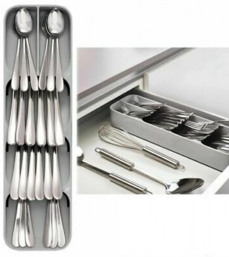 Drawer Cutlery Organizer Tray Kitchen Storage Spoon Cutlery Box