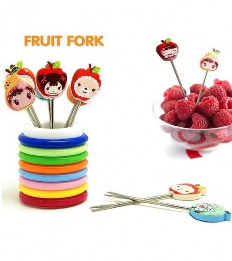 Food Fruit Fork Sticks- Multi-Colors