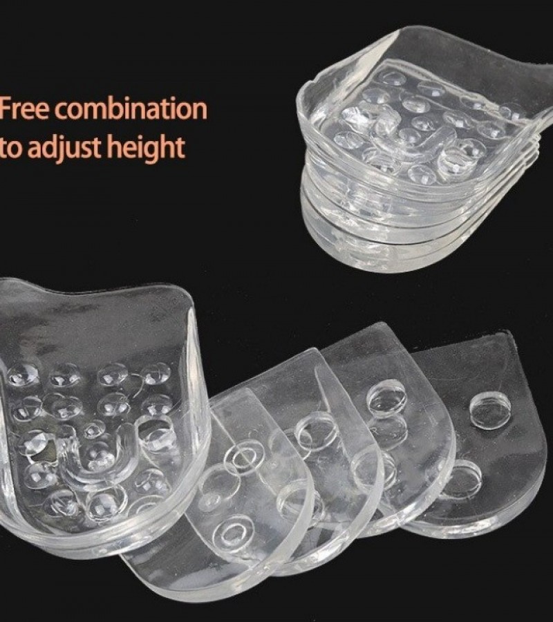 Height Increase Silicone Insole/Height Taller Pads - 5 Layers Adjustable