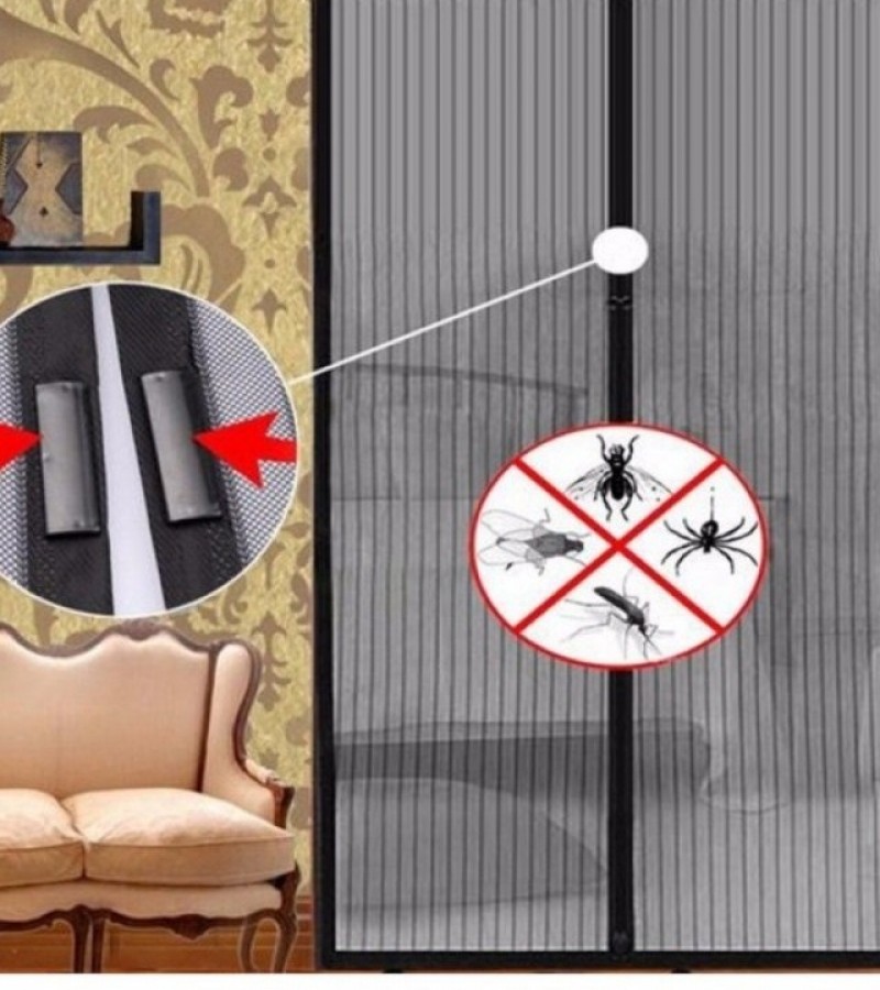 Mesh Hands-Free Screen Door - Brown