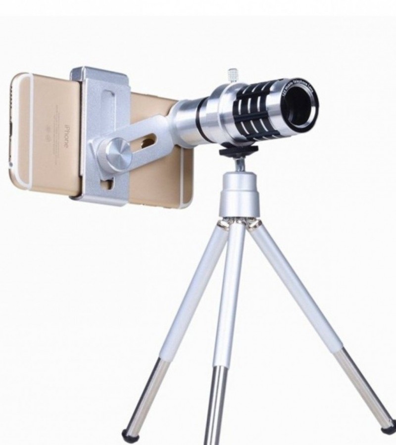 Mobile Phone Tripod with Phone Camera Kit 12x Optical Zoom Universal