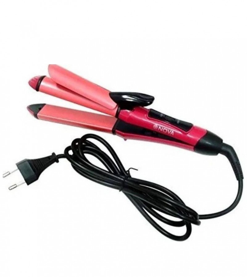 NOVA 2 in 1 Hair Iron Beauty Set Straightener Curler