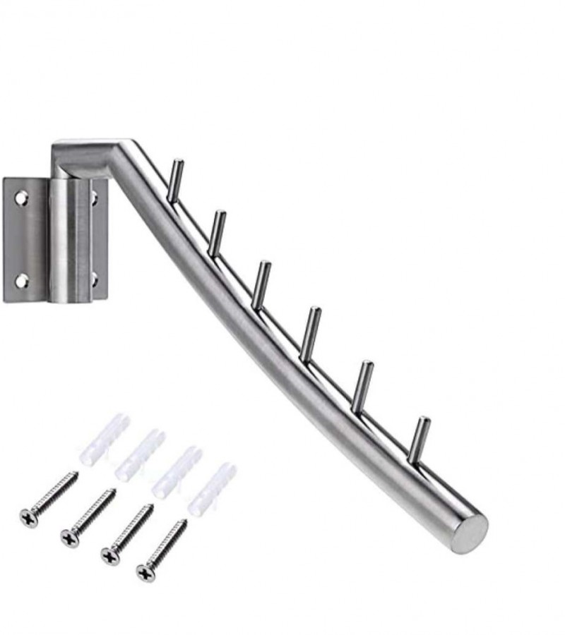 Pack of 2 - Stainless Steel Wall Cloth Hanger