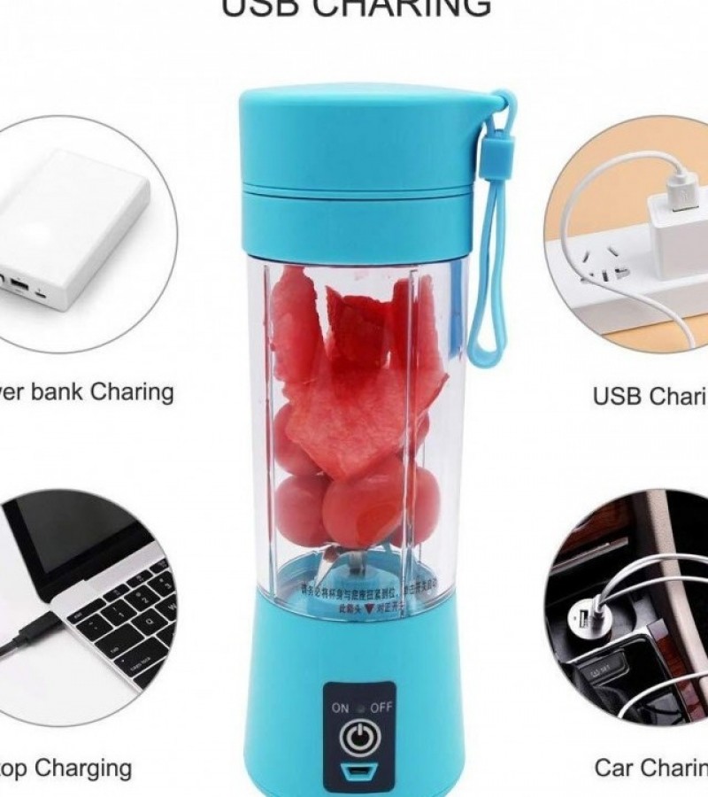 Personal Blender USB Juicer Cup Portable Juicer Blender 6 Blades Rechargeable Fruit Mixing Machine F