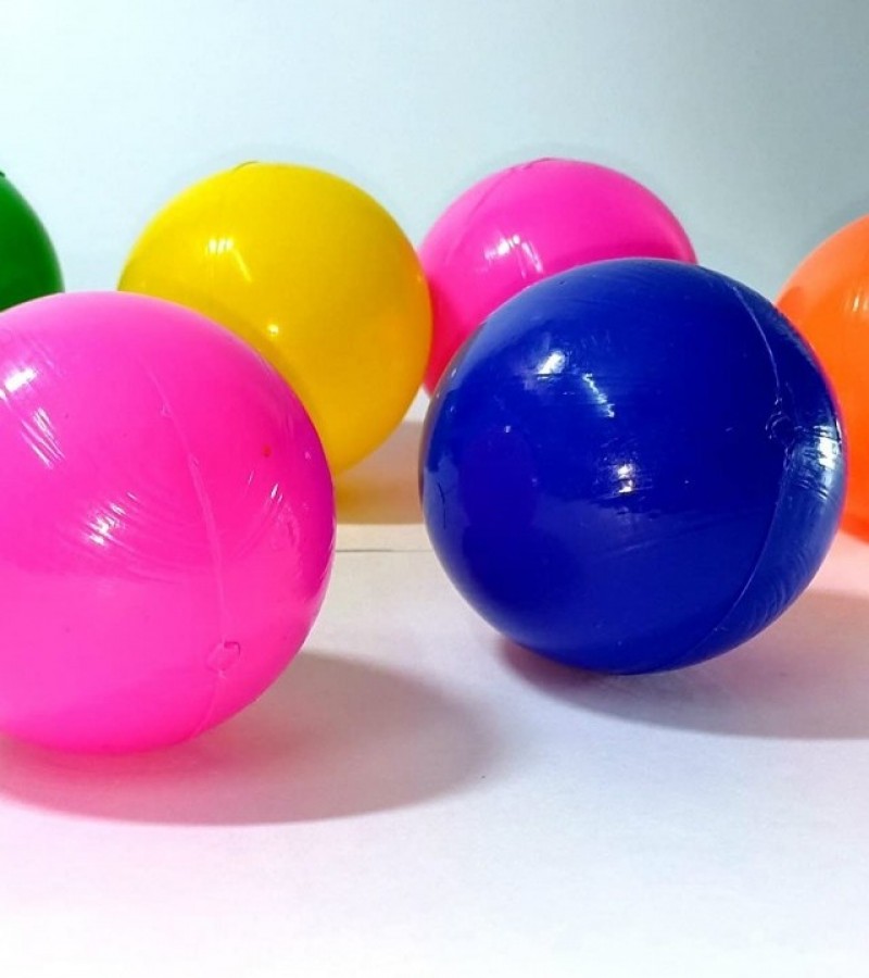 Plastic Balls for Kids Without Edges (Multicolor) - 50 Pcs