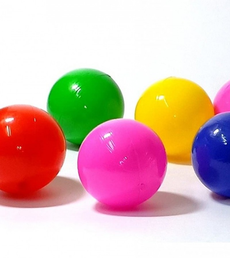 Plastic Balls for Kids Without Edges (Multicolor) - 50 Pcs