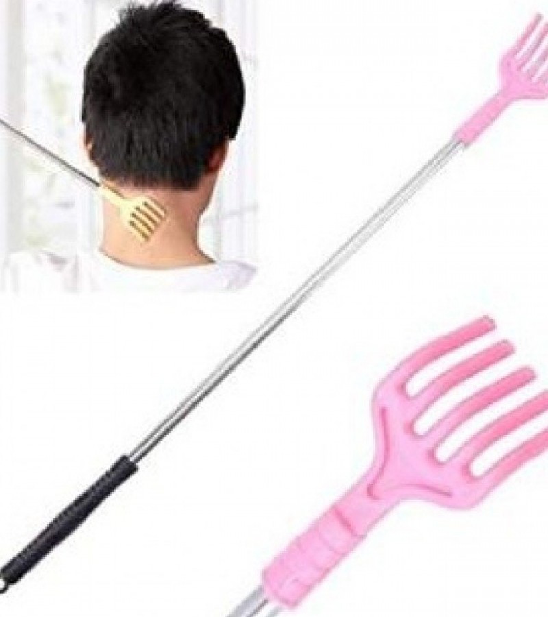 Plastic Head Metal Back Scratcher Stick Massager