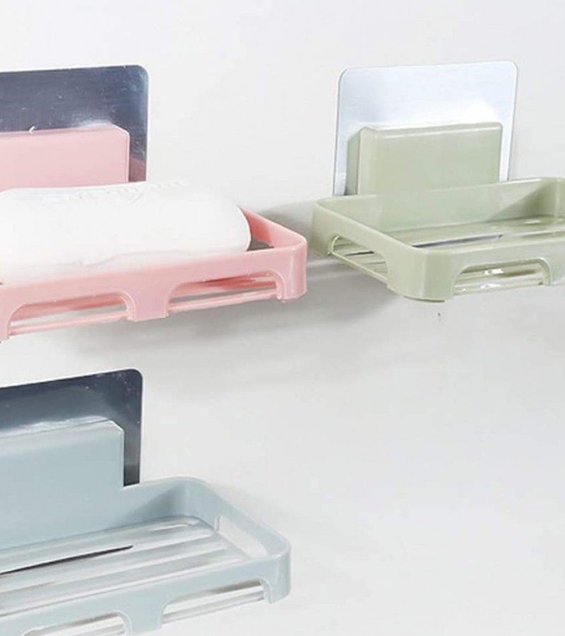 Random Color - Wall Mounted No Drilling Self Adhesive Soap Dish
