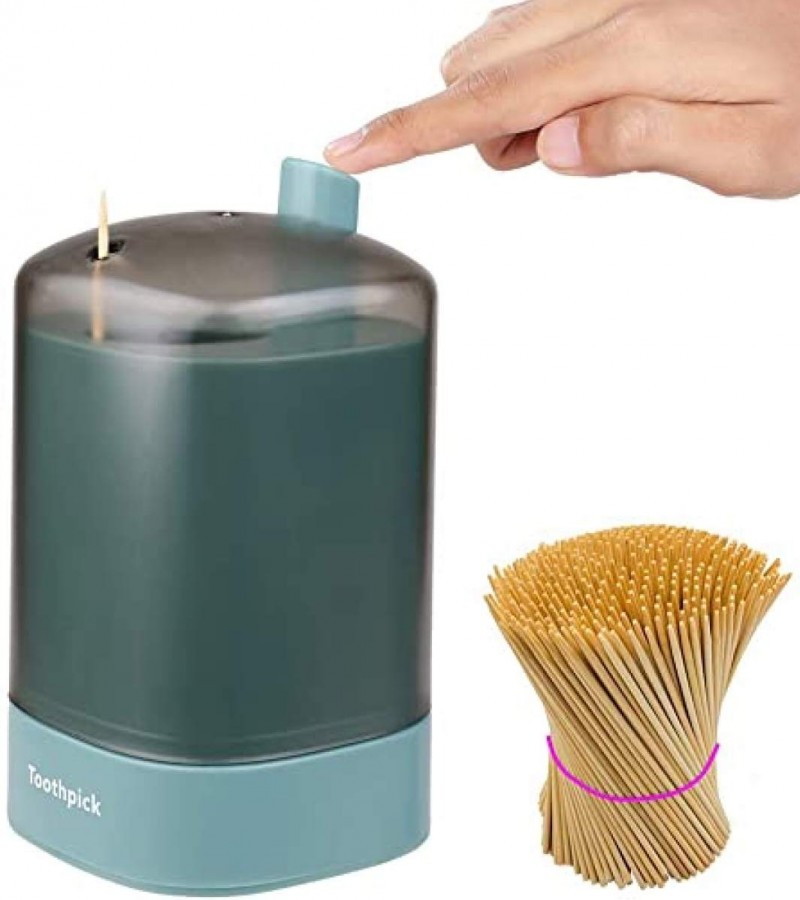 Toothpicks Holder Dispenser, Pop-Up Automatic Tooth Pick Holder Dispenser, Toothpick Storage Box